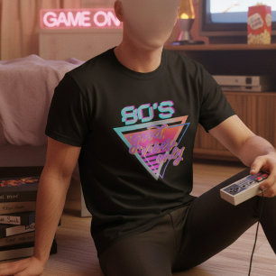 80s Goede vibes roze & paarse groovy  T-shirt