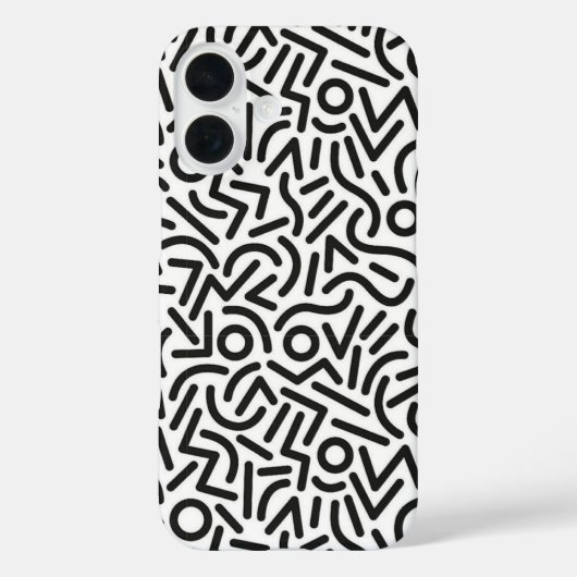 80s Graffiti Memphis Style Abstract Pattern Case (Achterkant)