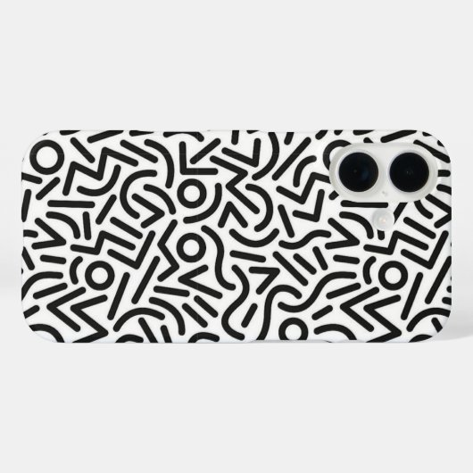 80s Graffiti Memphis Style Abstract Pattern Case (Achterkant (horizontaal))