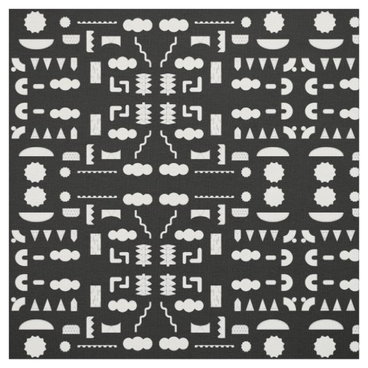 80s grafisch geometrisch patroon stof (Swatch)