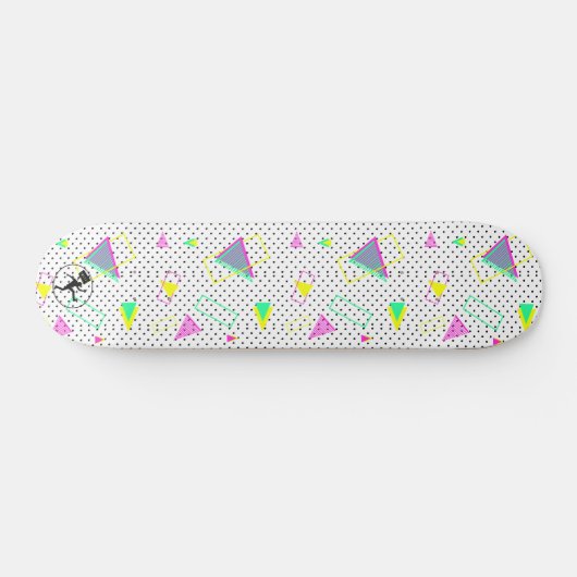 80s Grafisch Geometrische Ontwerpretro  Polka Persoonlijk Skateboard (Horizontaal)