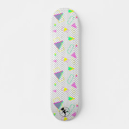 80s Grafisch Geometrische Ontwerpretro  Polka Persoonlijk Skateboard
