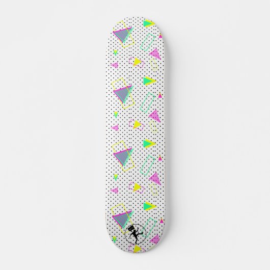 80s Grafisch Geometrische Ontwerpretro Polka Persoonlijk Skateboard (Voorkant)