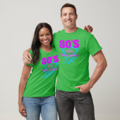 80s grote haar doe niet carshirt grappig t-shirt (Unisex)