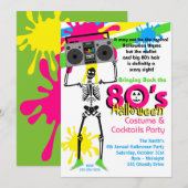 80s Halloween Uitnodiging (Voorkant / Achterkant)