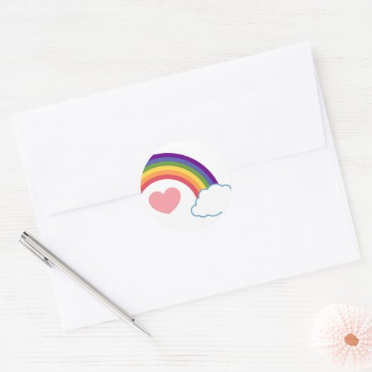 80's Heart & Rainbow - stickers (Envelop)