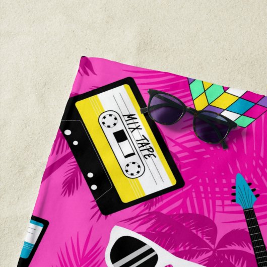 80s hiphop roze strandlaken (In situ)