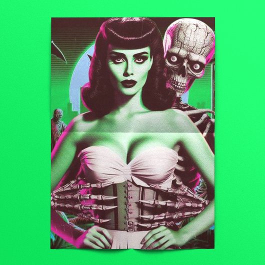 80s Horror VHS Meisje Tissuepapier