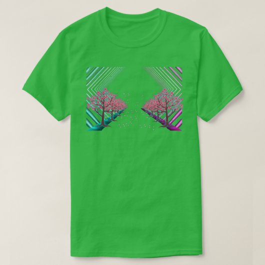 80s Japanese Flower Sakura Tree Vaporwave Cherry B T-shirt (Design voorkant)