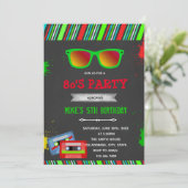 80s-kerstfeestdag kaart (Staand voorkant)