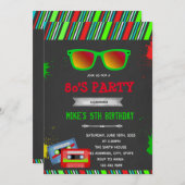 80s-kerstfeestdag kaart (Voorkant / Achterkant)