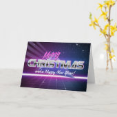 80s kerstkaart kaart (Gele Bloem)