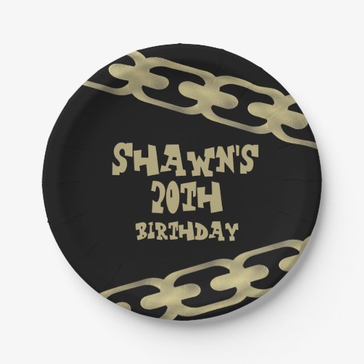 '80s Keten Volwassenheuppartij' Papieren Bordje (Voorkant)