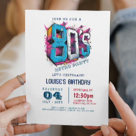 80s Klassieke en Eenvoudige Retro Partij Kaart