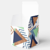 80s Kleur Abstract | Navy Roos Gold Mint 90s Bedankdoosjes (Geopend)