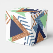 80s Kleur Abstract | Navy Roos Gold Mint 90s Bedankdoosjes (Achterkant)