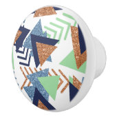 80s Kleur Abstract | Navy Roos Gold Mint 90s Keramische Knop (Rechts)