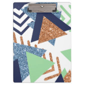 80s Kleur Abstract | Navy Roos Gold Mint 90s Klembord (Voorkant)