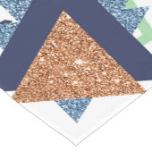 80s Kleur Abstract | Navy Roos Gold Mint 90s Korte Tafelloper (Hoek)