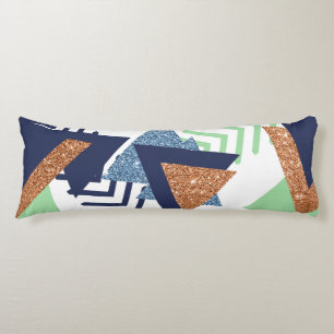 80s Kleur Abstract Navy Roos Gold Mint 90s Lichaamskussen
