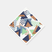 80s Kleur Abstract | Navy Roos Gold Mint 90s Servet (Hoek)