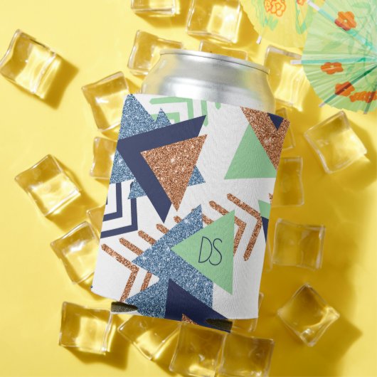 80s Kleur Abstract | Navy Roos Gold Mint Custom Blikjeskoeler (Insitu Zomer)