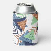 80s Kleur Abstract | Navy Roos Gold Mint Custom Blikjeskoeler (Blikje Achterkant)