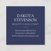 80s Kleur Abstract | Navy Roos Gold Mint Custom Contactkaartje (Achterkant)