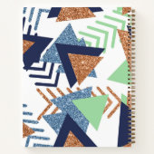 80s Kleur Abstract | Navy Roos Gold Mint Recept Notitieboek (Achterkant)