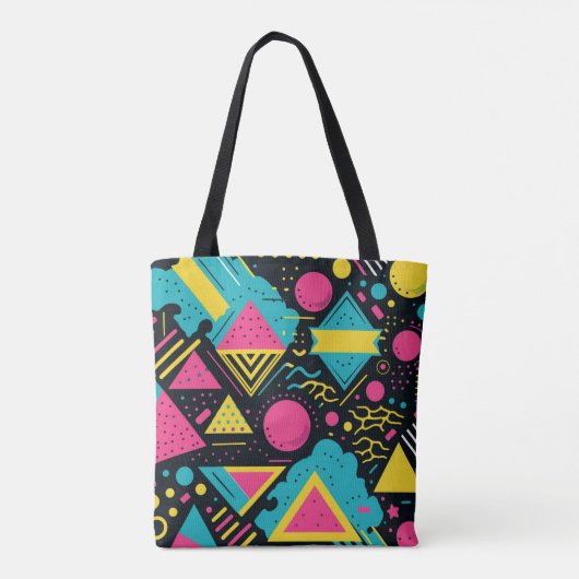 80's kleuren tote bag (Achterkant)