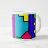 80s kleurenblok herstellen grote koffiekop (Voorkant rechts)