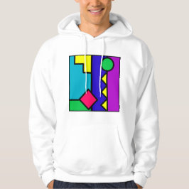 80s kleurenblok herstellen hoodie