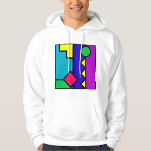 80s kleurenblok herstellen hoodie