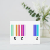 80s kleurenontwerp! briefkaart (Staand voorkant)