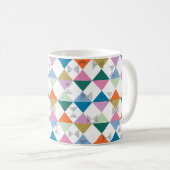 80's kleurrijke driehoeken koffiemok (Voorkant rechts)