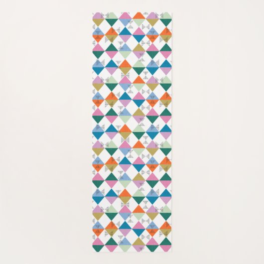 80's kleurrijke driehoeken yogamat (Achterkant)