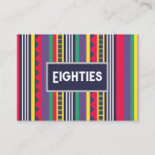 80s kleurrijke strepen visitekaartje (Voorkant)