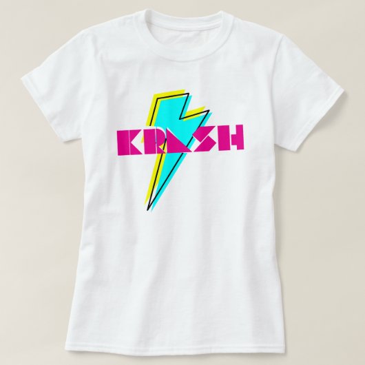 80's krash bliksemschicht t-shirt (Design voorkant)