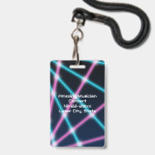 80s Laser VIP All Access Aangepast Concert Badge (Achterkant met lanyard)