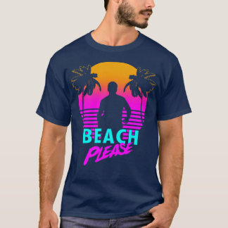 80s lente vakantie zomer strand retro meme t-shirt