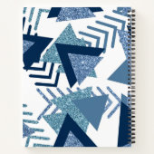 80s Luxe Abstract | Turquoise en Navy Blue Custom Notitieboek (Achterkant)