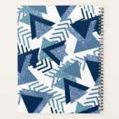 80s Luxe Abstract | Turquoise en Navy Blue Custom Planner (Achterkant)