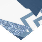 80s Luxe Abstract | Turquoise en Navy Blue Shapes Tafelkleed (Gekanteld)