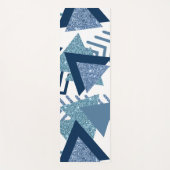 80s Luxe Abstract | Turquoise en Navy Blue Shapes Yogamat (Voorkant)