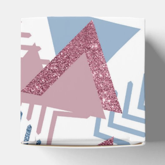 80s Maan Abstract | Dusty Mauve Roze en blauw Bedankdoosjes (Bovenkant)