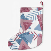 80s Maan Abstract | Dusty Mauve Roze en blauw Kleine Kerstsok (Achterkant)