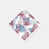80s Maan Abstract | Dusty Mauve Roze en blauw Servet (Hoek)