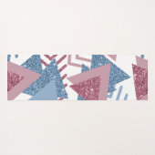 80s Maan Abstract | Dusty Mauve Roze en blauw Yogamat (Achterkant (horizontaal))