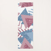 80s Maan Abstract | Dusty Mauve Roze en blauw Yogamat (Achterkant)