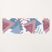 80s Maan Abstract | Dusty Mauve Roze en blauw Yogamat (Voorkant (horizontaal))